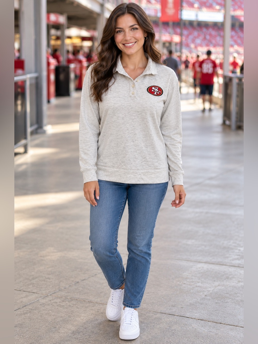 NFL Team Apparel Light Grey Pullover